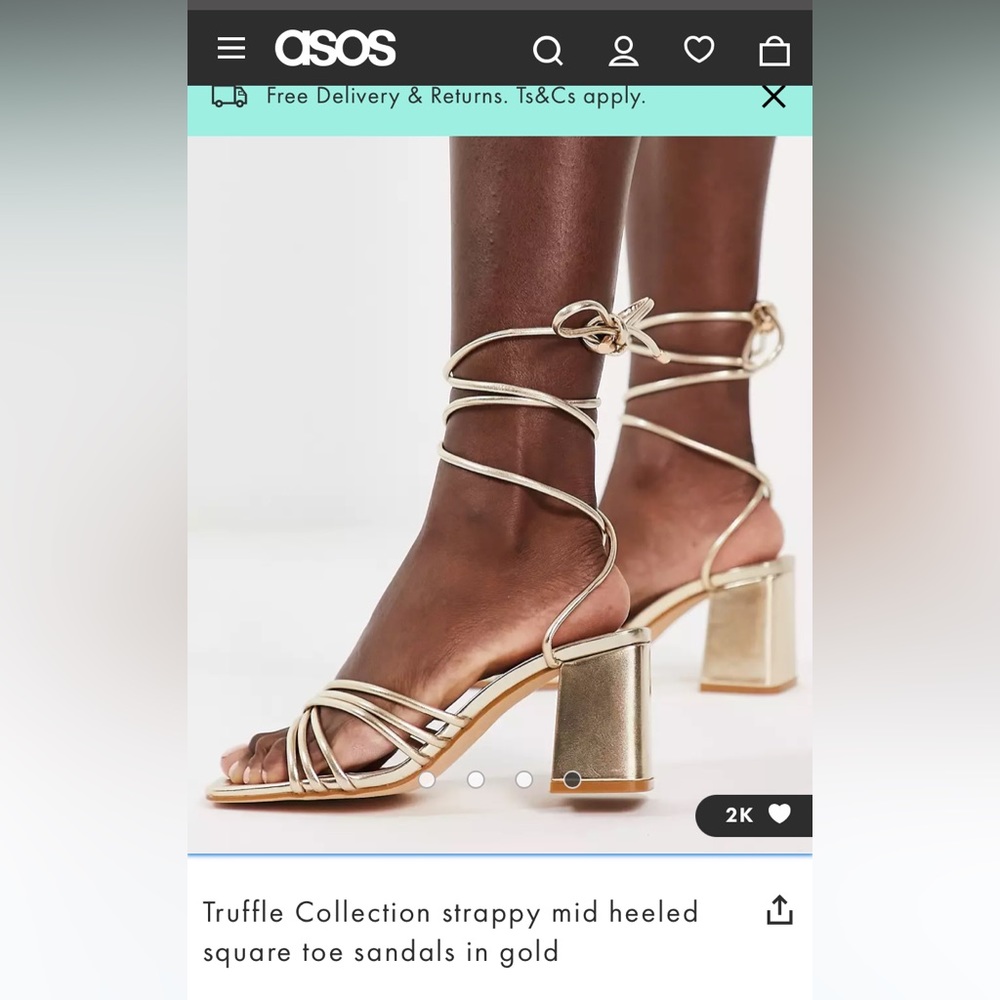 Gold strap sandals